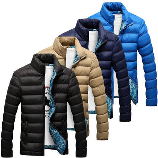 Korean version of the collar thick short men's cotton coat