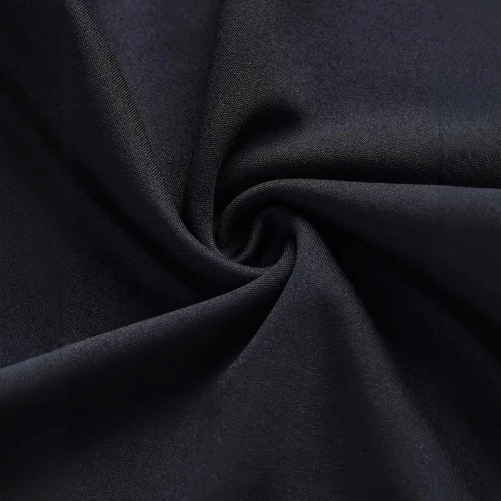 Close-up of polyester fabric used in European American solid work pants, showcasing smooth texture and durable quality for everyday wear.