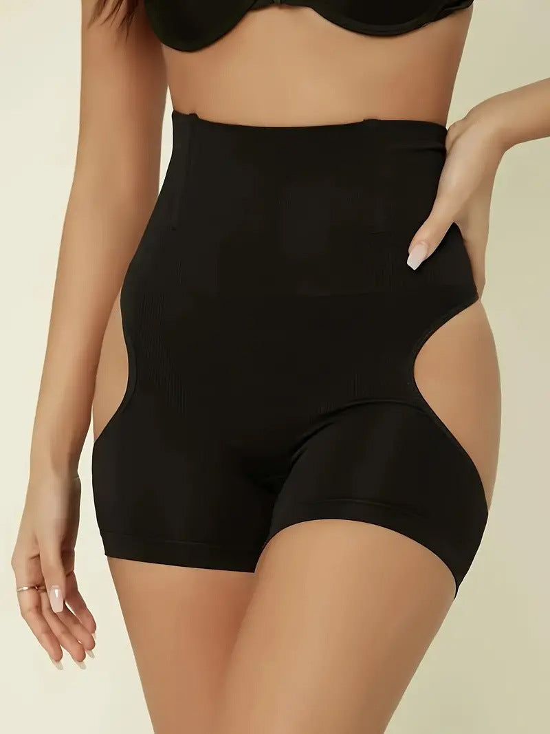 High Waist Shaping Pants - Bodycon Body Shaper in black with seamless hip lift and tummy control design for a sculpted silhouette.