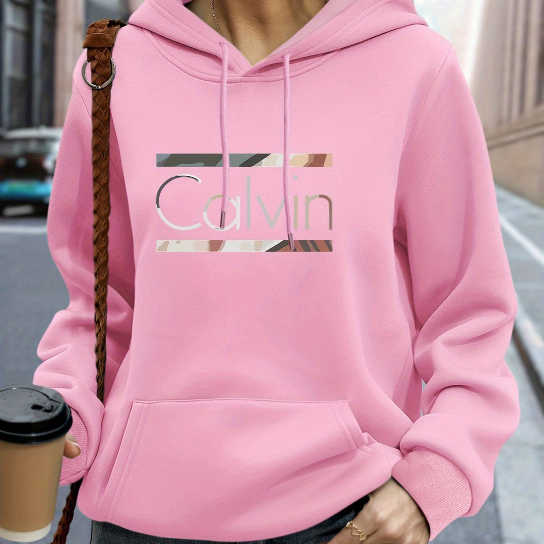 Women's Plus Size Letter Printed Hat Sweater