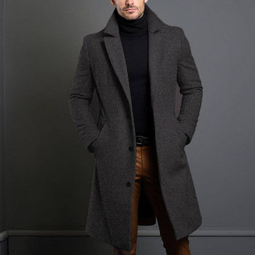 Woolen  Mid-length Trench Coat