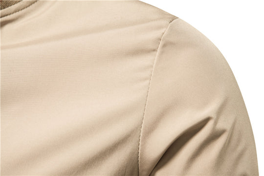 Men's Striped Zip Up Jacket With Pockets Casual Outerwear For Spring And Fall Sports Baseball Style